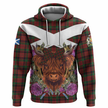 MacNicol (McNicol) Tartan Hoodie Scottish Thistle Heilan Coo