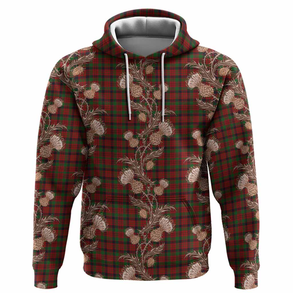 MacNicol (McNicol) Tartan Hoodie Seamless Scottish Thistle Flowers