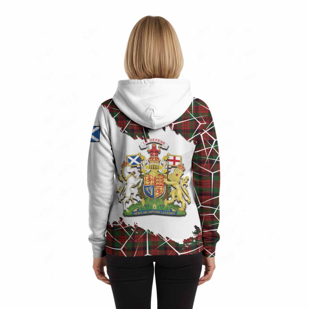MacNicol (McNicol) Tartan Hoodie with Family Crest and Lion Rampant Grunge Style