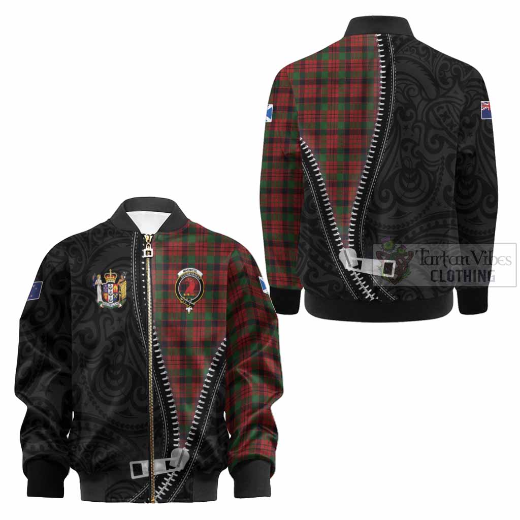MacNicol (McNicol) Tartan Kid Bomber Jacket New Zealand Pattern Unique Zipper Stylized