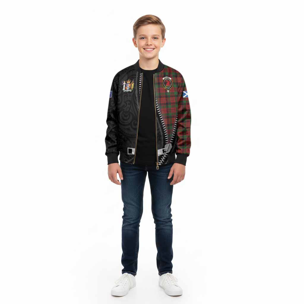 MacNicol (McNicol) Tartan Kid Bomber Jacket New Zealand Pattern Unique Zipper Stylized