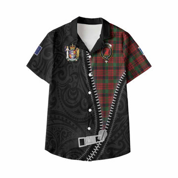 MacNicol (McNicol) Tartan Kid Hawaiian Shirt New Zealand Pattern Unique Zipper Stylized