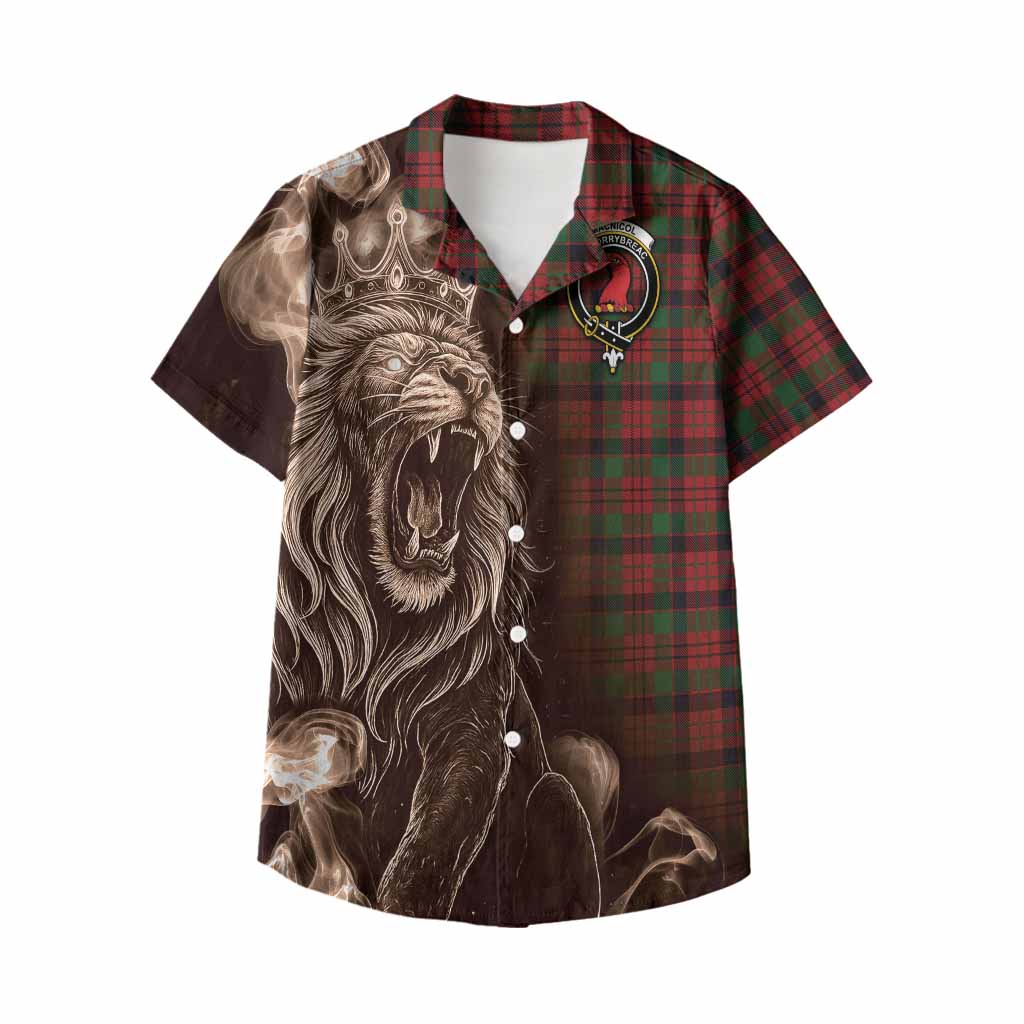 MacNicol (McNicol) Tartan Kid Hawaiian Shirt Roaring Lion Heritage