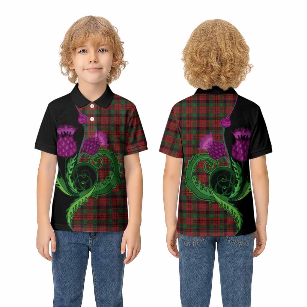 MacNicol (McNicol) Tartan Kid Polo Shirt Traditional Scottish Thistle
