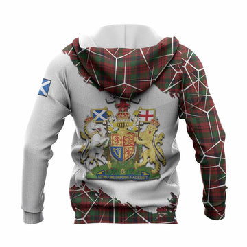 MacNicol (McNicol) Tartan Knitted Hoodie with Family Crest and Lion Rampant Grunge Style