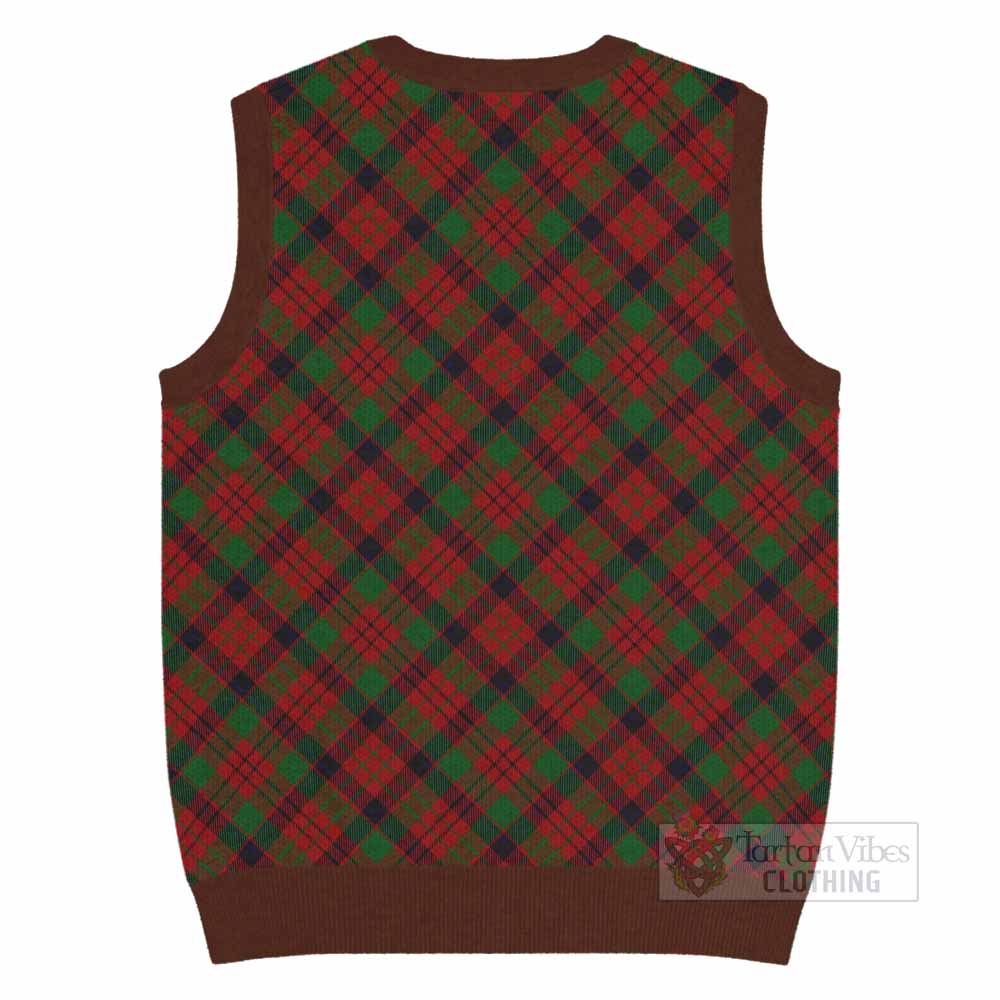 MacNicol (McNicol) Tartan  Knitted V-Neck Vest Cross Style