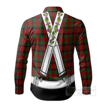 MacNicol (McNicol) Tartan Lederhosen Costume Long Sleeve Button Shirts Scotland Thistle Floral