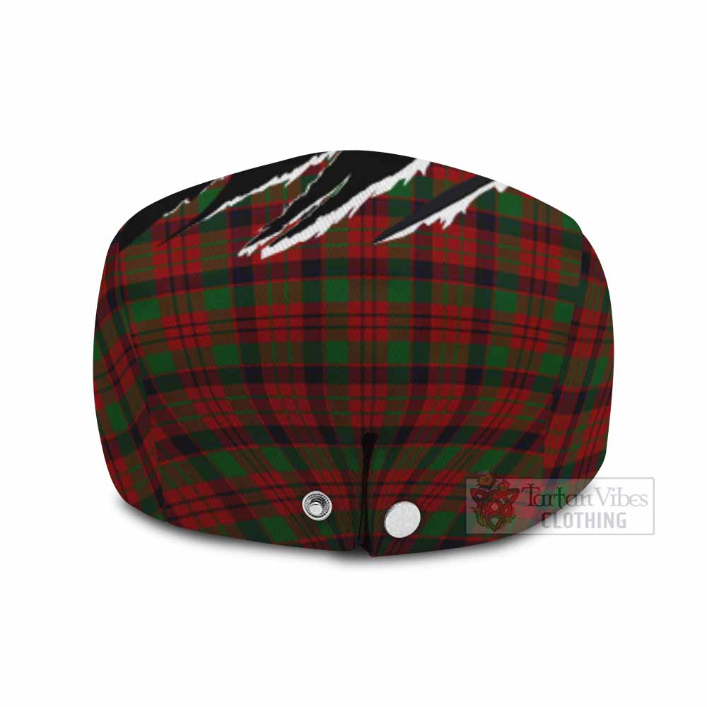 MacNicol (McNicol) Tartan Loch Ness Monster Flat Cap, Jeff Cap Celtic Knot Nessie Art