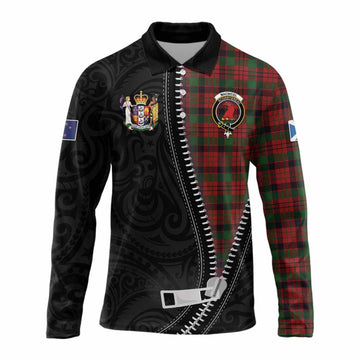 MacNicol (McNicol) Tartan Long Sleeve Polo Shirt New Zealand Pattern Unique Zipper Stylized