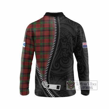 MacNicol (McNicol) Tartan Long Sleeve Polo Shirt New Zealand Pattern Unique Zipper Stylized