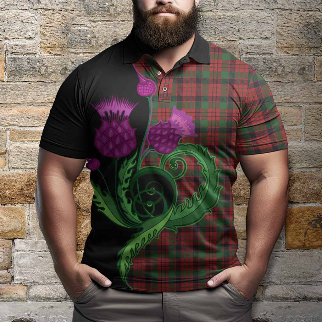 MacNicol (McNicol) Tartan Polo Shirt Traditional Scottish Thistle