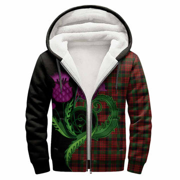 MacNicol (McNicol) Tartan Sherpa Hoodie Traditional Scottish Thistle