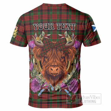 MacNicol (McNicol) Tartan T-Shirt Scottish Thistle Heilan Coo