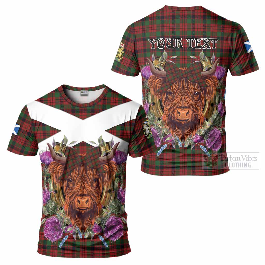 MacNicol (McNicol) Tartan T-Shirt Scottish Thistle Heilan Coo