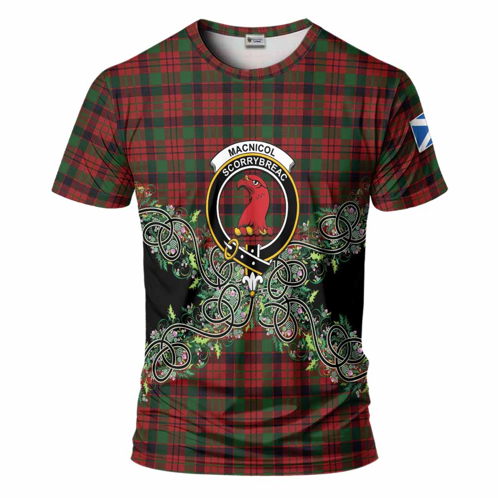 MacNicol (McNicol) Tartan T-Shirt Thistle Scottish Spirit