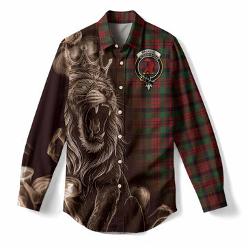 MacNicol (McNicol) Tartan Women Casual Shirt Roaring Lion Heritage