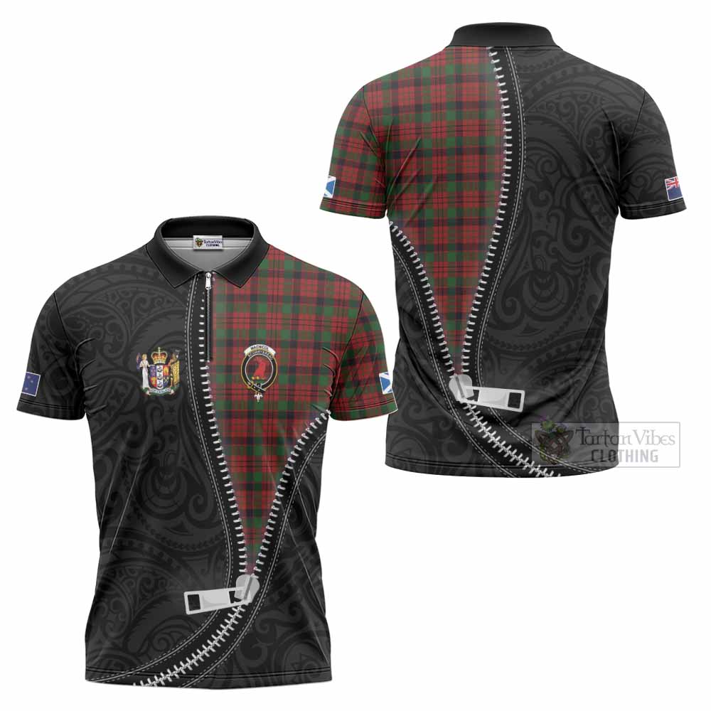 MacNicol (McNicol) Tartan Zipper Polo Shirt New Zealand Pattern Unique Zipper Stylized