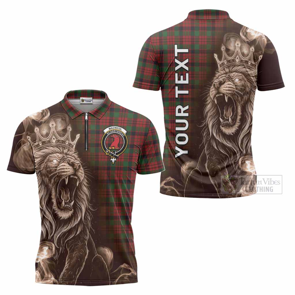 MacNicol (McNicol) Tartan Zipper Polo Shirt Roaring Lion Heritage