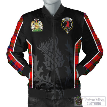 MacNicol of Scorrybreac Tartan Bomber Jacket with Family Crest and Scottish Thistle Vibes Sport Style