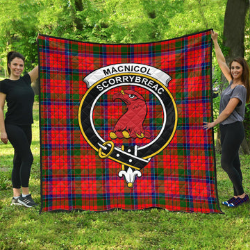 MacNicol of Scorrybreac Tartan Quilt with Family Crest