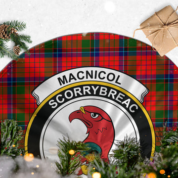MacNicol of Scorrybreac Tartan Christmas Tree Skirt with Family Crest