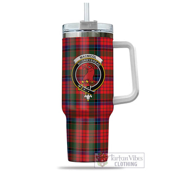 MacNicol of Scorrybreac Tartan and Family Crest Tumbler with Handle