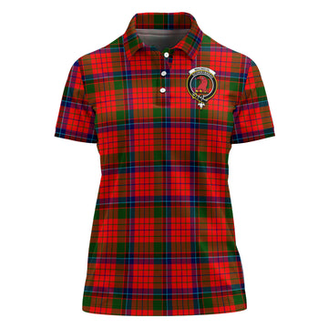 MacNicol of Scorrybreac Tartan Polo Shirt with Family Crest For Women