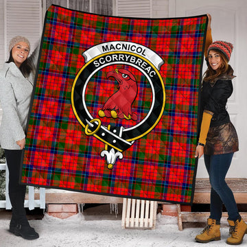 MacNicol of Scorrybreac Tartan Quilt with Family Crest
