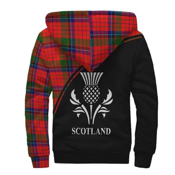 MacNicol of Scorrybreac Tartan Sherpa Hoodie with Family Crest Curve Style