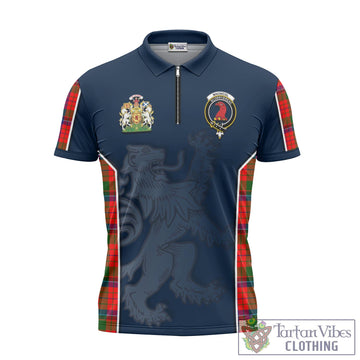MacNicol of Scorrybreac Tartan Zipper Polo Shirt with Family Crest and Lion Rampant Vibes Sport Style