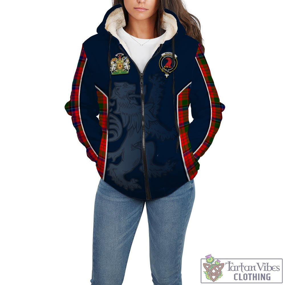 Tartan Vibes Clothing MacNicol of Scorrybreac Tartan Sherpa Hoodie with Family Crest and Lion Rampant Vibes Sport Style