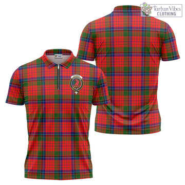 MacNicol of Scorrybreac Tartan Zipper Polo Shirt with Family Crest