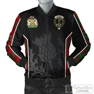MacPhail Tartan Bomber Jacket with Family Crest and Scottish Thistle Vibes Sport Style