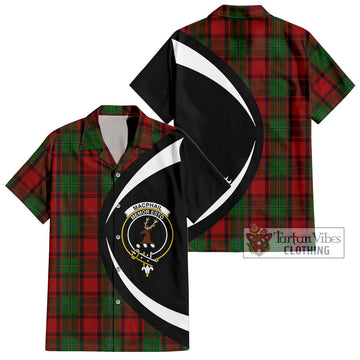 MacPhail (McPhail) Tartan Short Sleeve Button Up with Family Crest Circle Style Kid - Tartan Vibes Clothing
