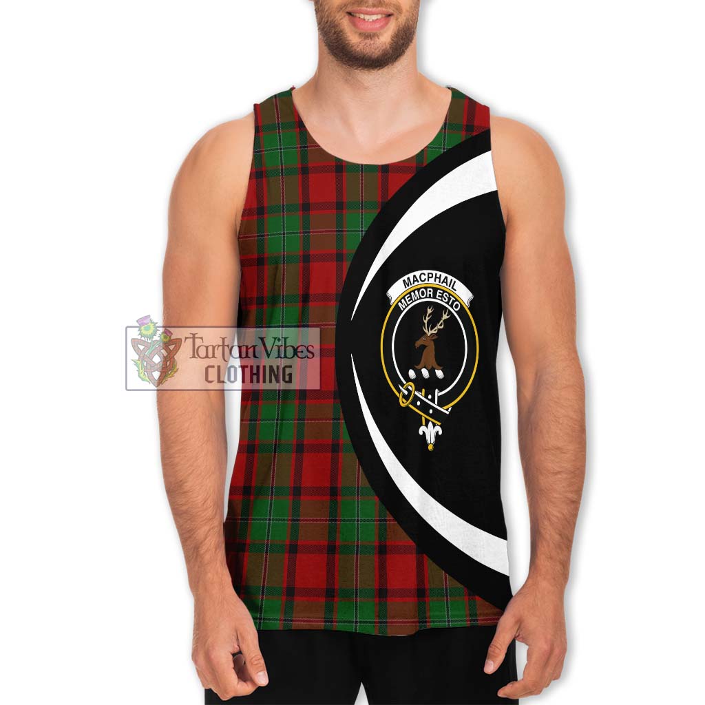 MacPhail (McPhail) Tartan Men's Tank Top with Family Crest Circle Style Men - Tartan Vibes Clothing