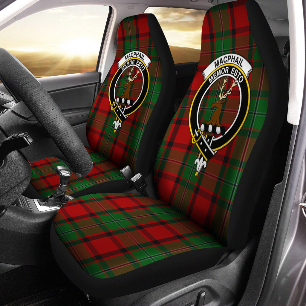 MacPhail Tartan Car Seat Cover with Family Crest One Size - Tartanvibesclothing