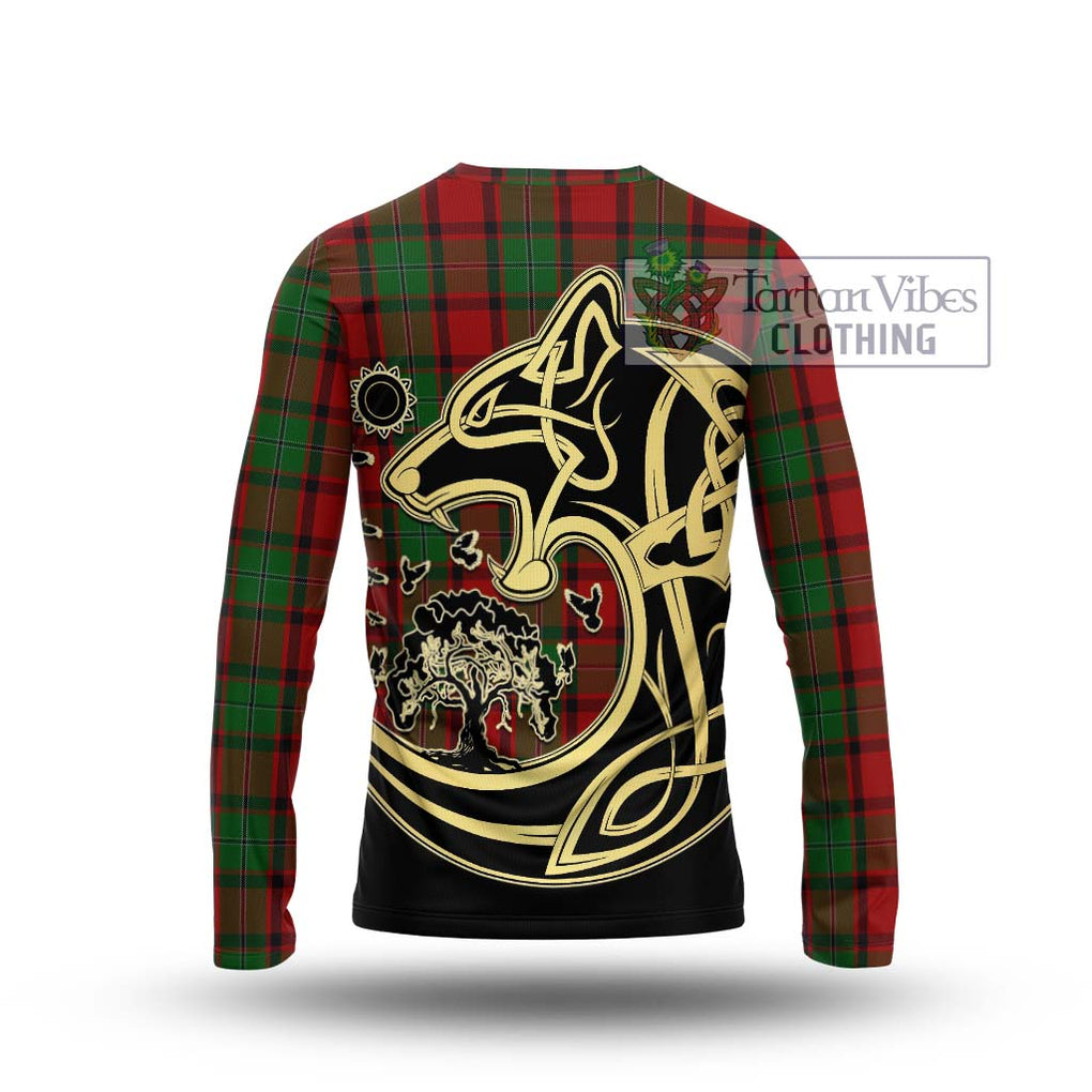 MacPhail (McPhail) Tartan Long Sleeve T-Shirt with Family Crest Celtic Wolf Style - Tartan Vibes Clothing