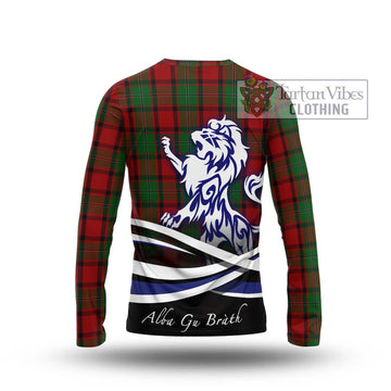 MacPhail (McPhail) Tartan Long Sleeve T-Shirt with Alba Gu Brath Regal Lion Emblem - Tartanvibesclothing Shop