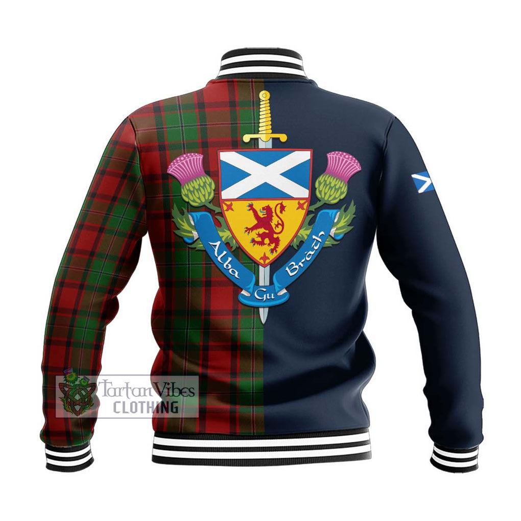 Tartan Vibes Clothing MacPhail Tartan Baseball Jacket with Scottish Lion Royal Arm Half Style