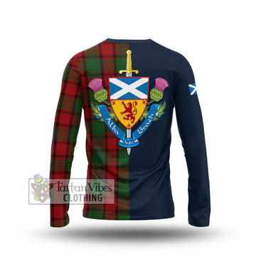 Tartan Vibes Clothing MacPhail Tartan Long Sleeve T-Shirt with Scottish Lion Royal Arm Half Style