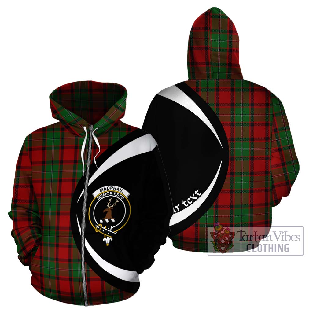 MacPhail (McPhail) Tartan Hoodie with Family Crest Circle Style - Tartan Vibes Clothing