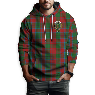 MacPhail Blue Bands Tartan Hoodie with Family Crest