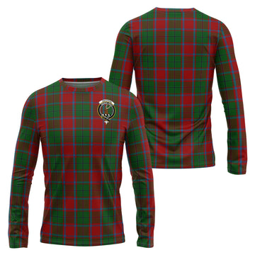 MacPhail Blue Bands Tartan Long Sleeve T-Shirt with Family Crest