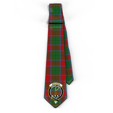 MacPhail Blue Bands Tartan Classic Necktie with Family Crest