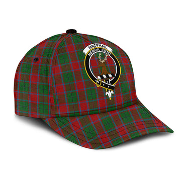 MacPhail Blue Bands Tartan Classic Cap with Family Crest