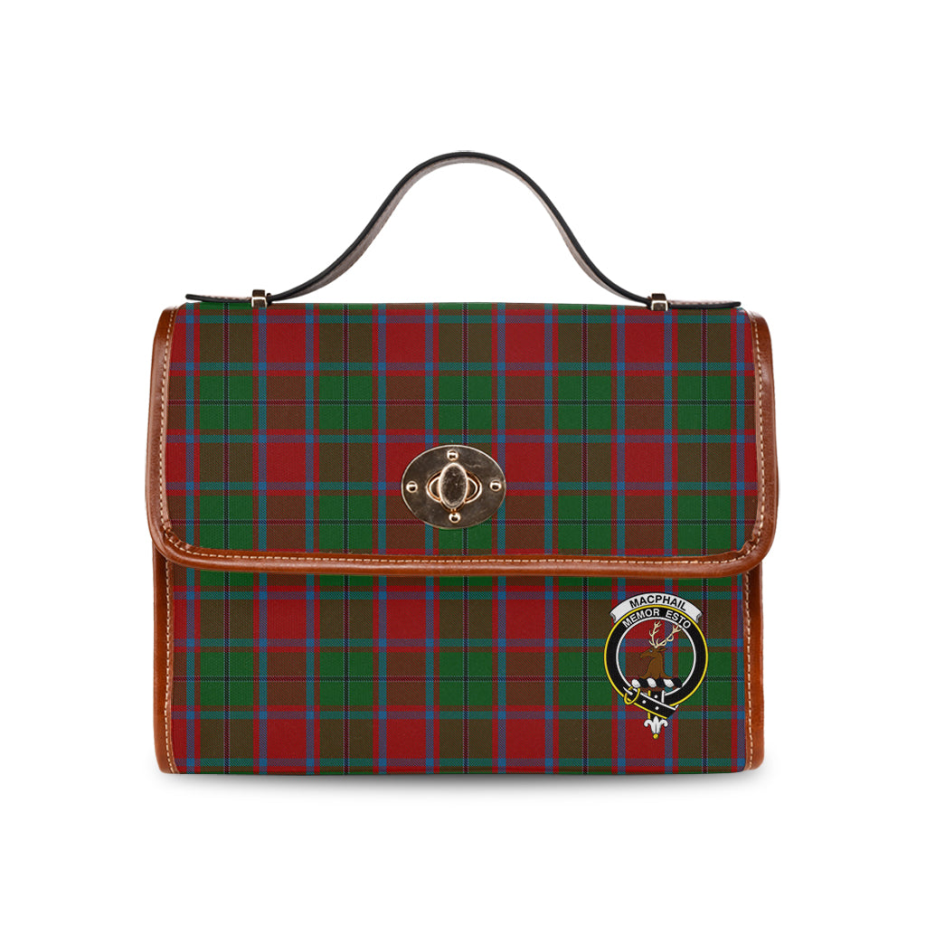 macphail-blue-bands-tartan-leather-strap-waterproof-canvas-bag-with-family-crest