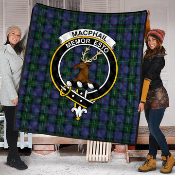 MacPhail Hunting Tartan Quilt with Family Crest