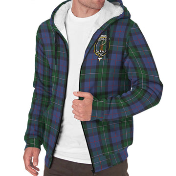 MacPhail Hunting Tartan Sherpa Hoodie with Family Crest