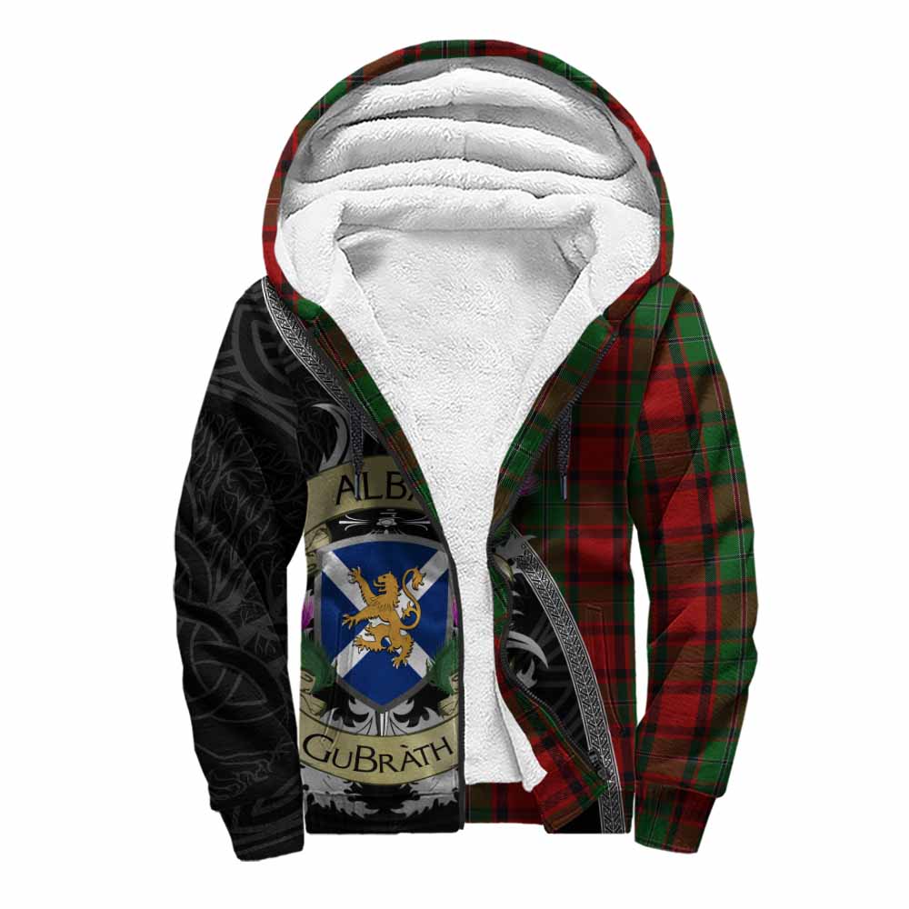 Tartan Vibes Clothing MacPhail (McPhail) Tartan Family Crest Sherpa Hoodie Lion Rampant Royal Thistle Shield Celtic Inspired