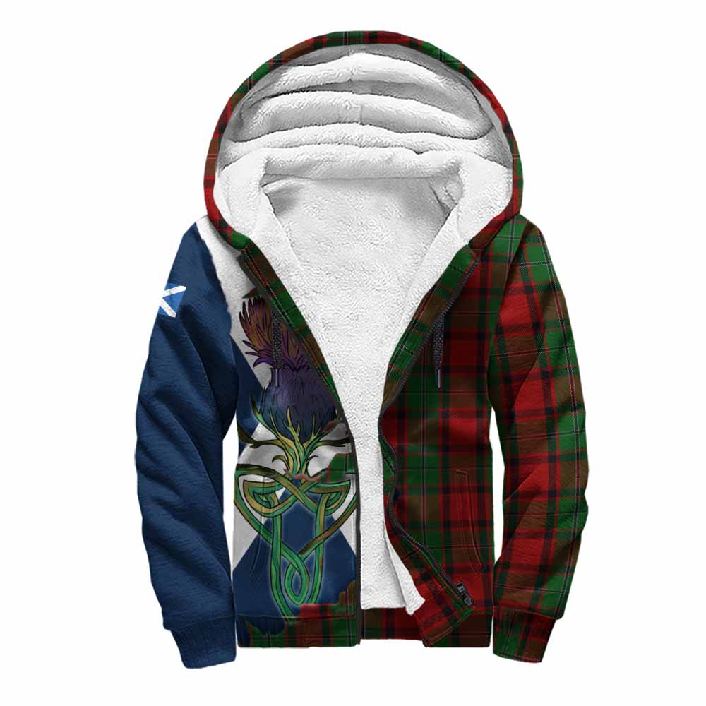 Tartan Vibes Clothing MacPhail (McPhail) Tartan Family Crest Sherpa Hoodie Scottish Thistle Celtic Inspired